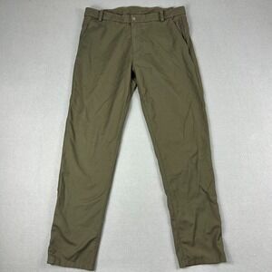 Lululemon Commission Pants Mens Size 34x32 Green Slim Fit Warpstreme Performance